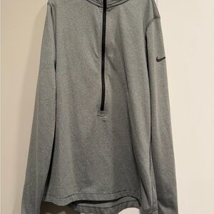 Nike Heather Gray Half-Zip Athletic Pullover